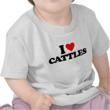 I LOVE CATTLES T-SHIRTS