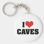 I Love Caves Keychain