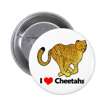 I Love Cheetahs Pins