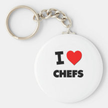 I Love Chefs Key Chain