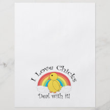 I love chicks deal with it full color flyer