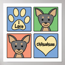 I Love Chihuahuas Print