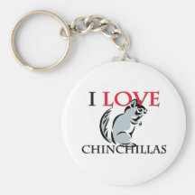 I Love Chinchillas Keychains