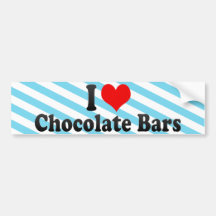 I Love Chocolate Bars Bumper Sticker