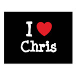 I love Chris heart T-Shirt Post Card