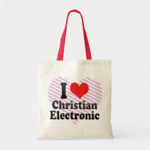 I Love Christian+Electronic Tote Bag