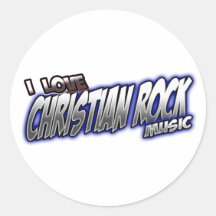 I Love CHRISTIAN ROCK music Stickers