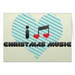 I Love Christmas Music Card