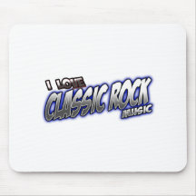 I Love CLASSIC ROCK music Mousepads