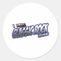 I Love CLASSIC ROCK music Sticker