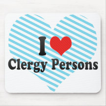 I Love Clergy Persons Mouse Pad
