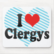 I Love Clergys Mouse Pad