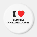 I Love Clinical Microbiologists Fridge Magnets