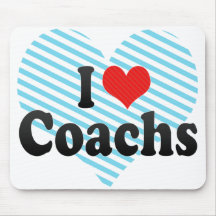 I Love Coachs Mouse Pad