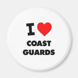 I Love Coast Guards Magnets