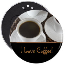 I Love Coffee Button