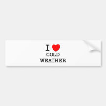 I Love Cold Weather Bumper Sticker