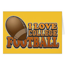 I Love College Football Card