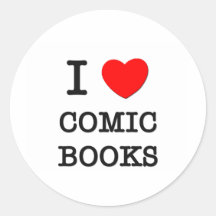I Love Comic Books Stickers