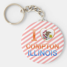 I Love Compton, IL Keychain