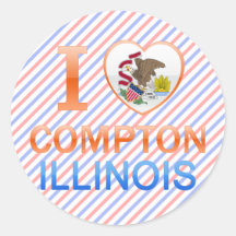 I Love Compton, IL Stickers