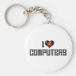 I Love Computers Keychain