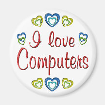 I Love Computers Magnet