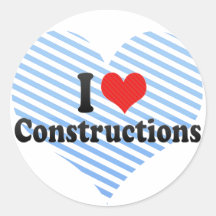 I Love Constructions Stickers