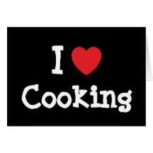 I love Cooking heart custom personalised Card