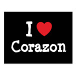 I love Corazon heart T-Shirt Post Card