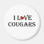 I Love Cougars a Fridge Magnet
