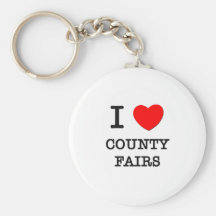 I Love County Fairs Key Chain