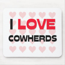 I LOVE COWHERDS MOUSEMAT