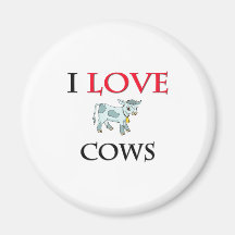 I Love Cows Fridge Magnets