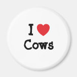 I love Cows heart custom personalised Fridge Magnets