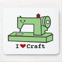 I Love Craft- Kawaii Sewing Machine Mousepads
