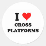 I Love Cross Platforms Stickers
