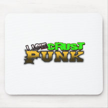 I Love Crust PUNK music Mousepad