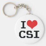 I Love CSI Keychain