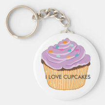 I LOVE CUPCAKES KEYCHAINS