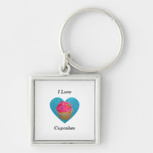 I love cupcakes pink cupcake keychain