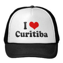 I Love Curitiba, Brazil Mesh Hat