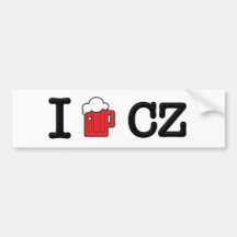I Love CZ Bumper Stickers