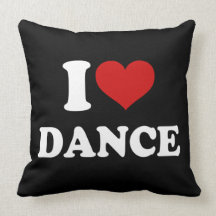 I Love Dance Pillow