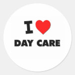 I Love Day Care Round Sticker