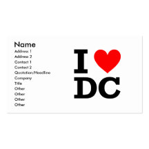 I Love DC Design Business Card Template
