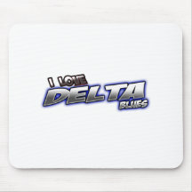 I Love Delta BLUES music Mousepads