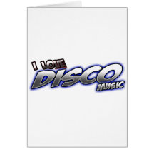 I Love DISCO music Card