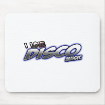 I Love DISCO music Mouse Pads