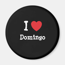 I love Domingo heart custom personalised Refrigerator Magnet